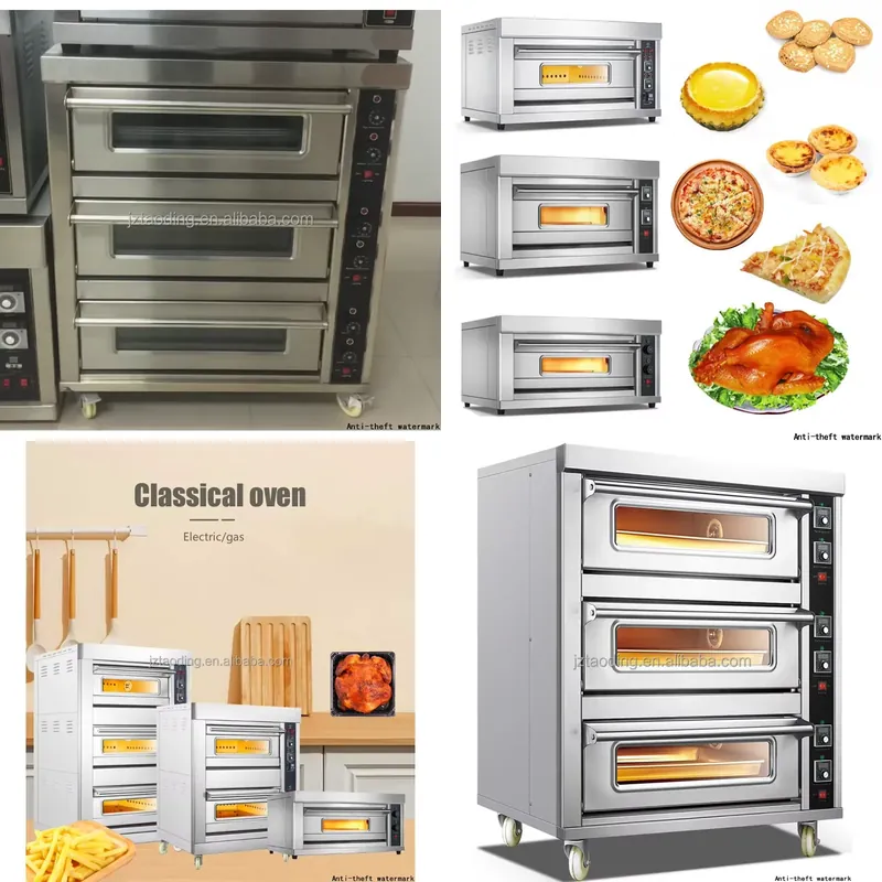Kitchen Baking Equipment - Forno Elétrico Comercial de 3 Decks