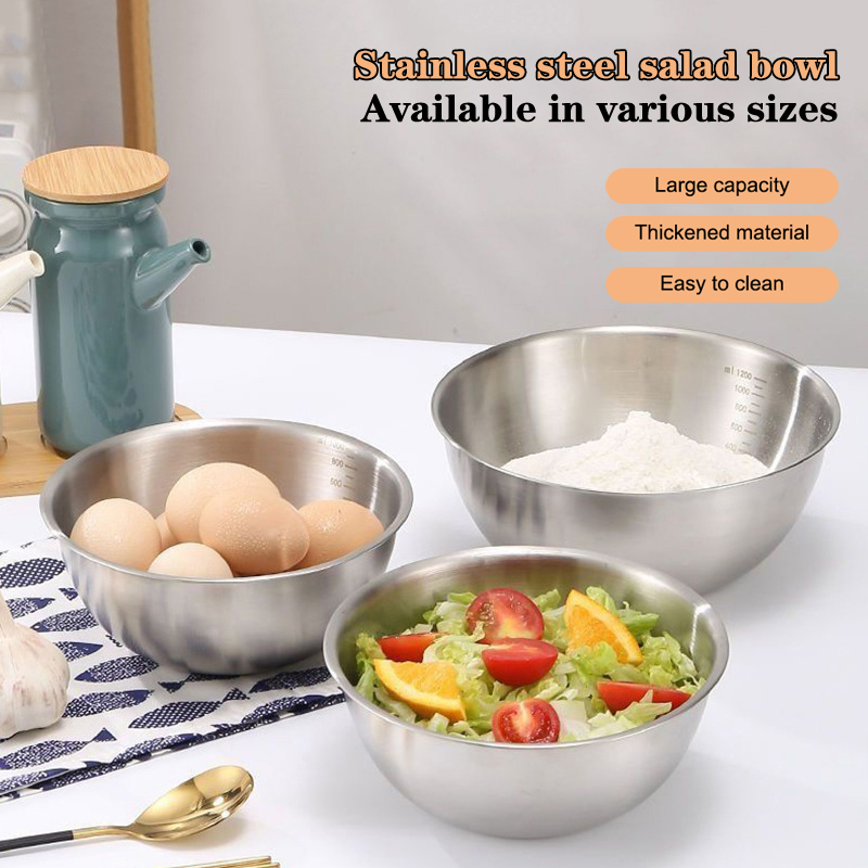 Kitchen Baking Essentials - Conjunto de tigelas de aço inoxidável