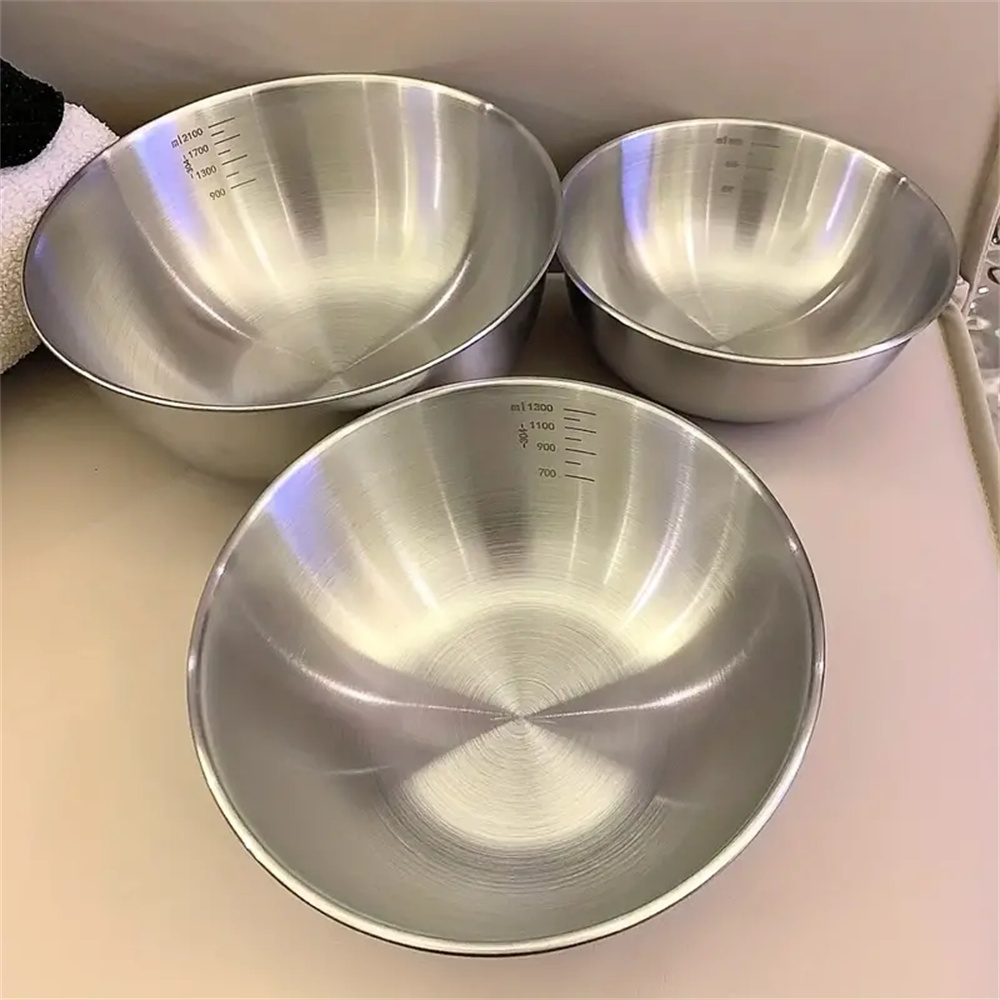 Kitchen Baking Essentials - Conjunto de 1-3 Tigelas de Aço