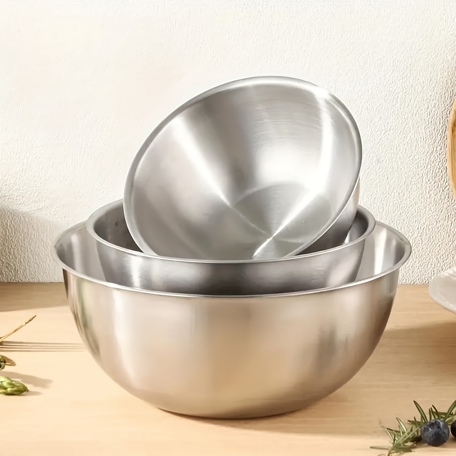 Kitchen Baking Store - Conjunto de 3 Tigelas de Aço