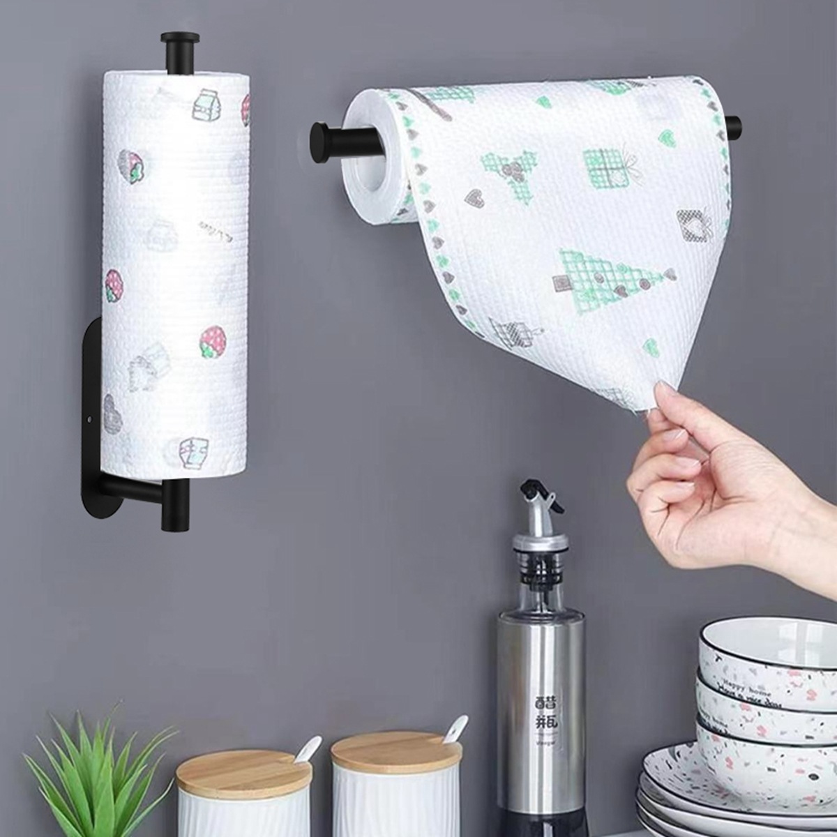 Suporte adesivo de papel higiê - Kitchen Baking Paper Holder avaliação e preço