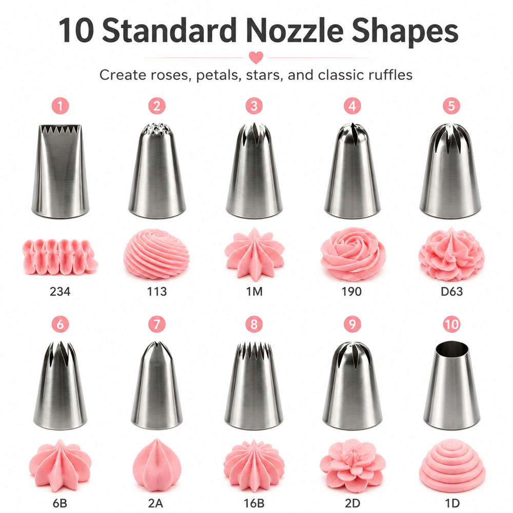 Conjunto de 31 bicos de confei - Piping Bag Disposable avaliação e preço