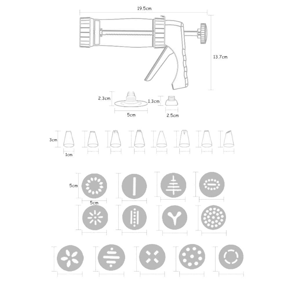 LMETJMA Kit de prensa de bisco - Piping Bag Disposable avaliação e preço