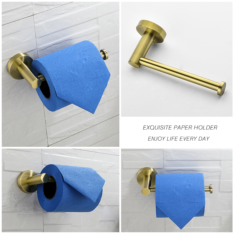 Escovado ouro papel higiênico  - Kitchen Baking Paper Holder avaliação e preço