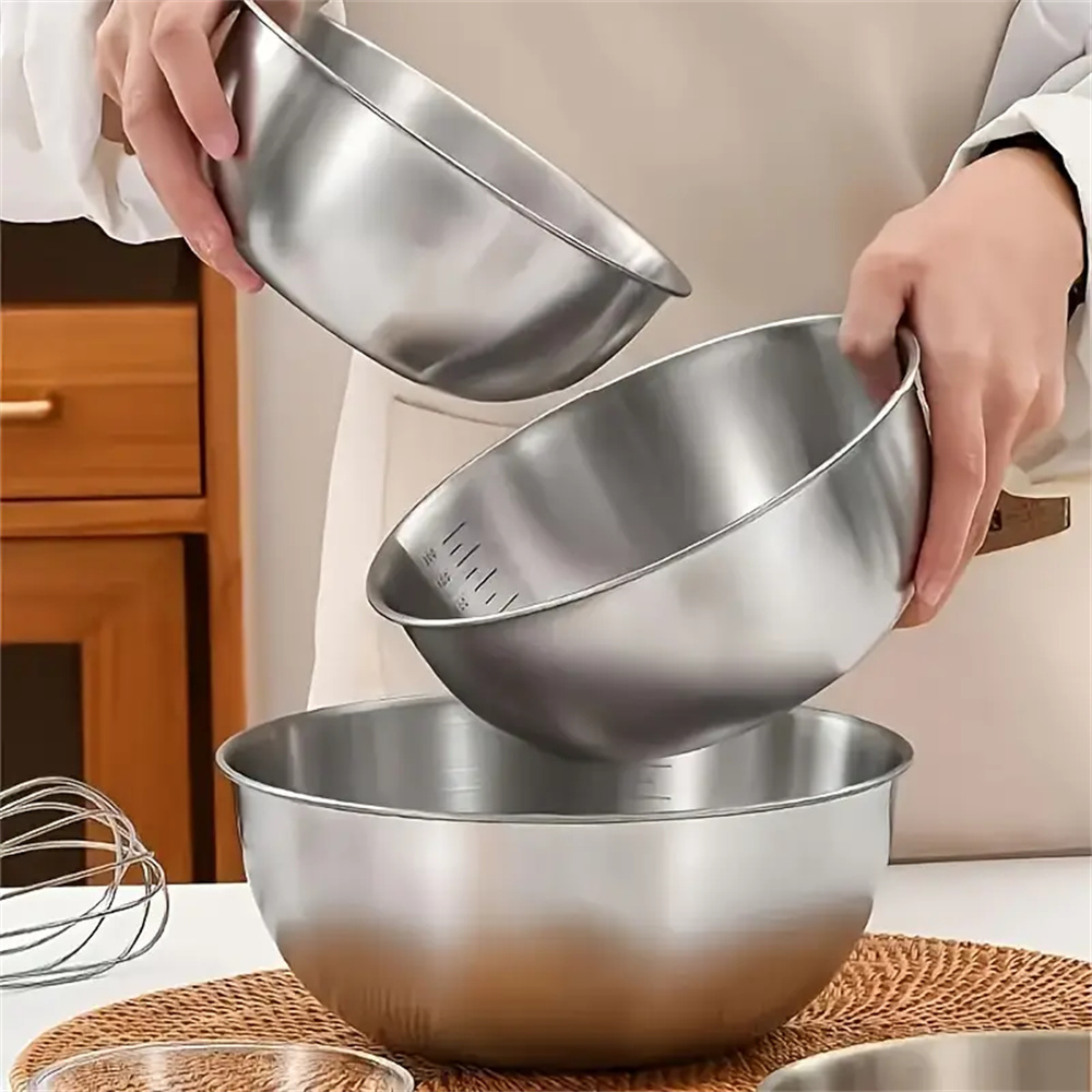 Conjunto de 1-3 Tigelas de Aço - Kitchen Baking Essentials avaliação e preço
